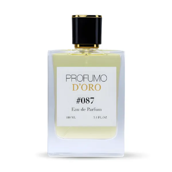 Profumo D’oro #087 – moderner Herrenflakon, Hauptansicht des süß-warmen Eau de Parfum